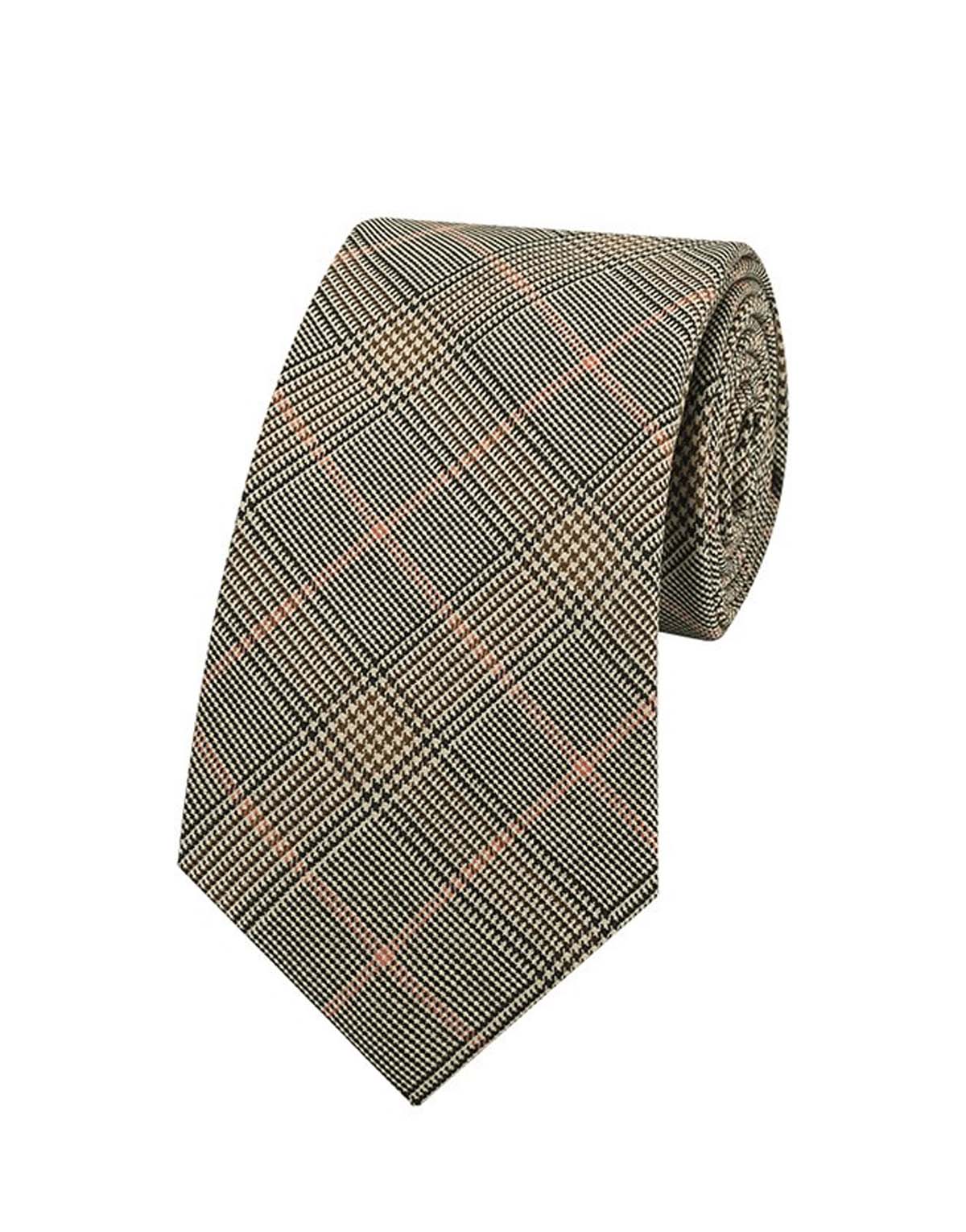 New Wool Business Plaid Men's Tie-T1